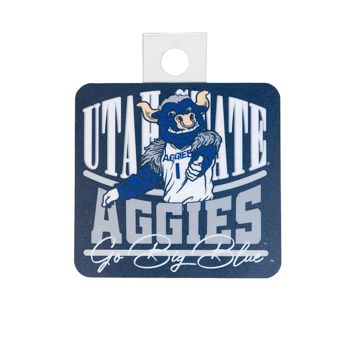 Go Big Blue Script Sticker - 2 In.